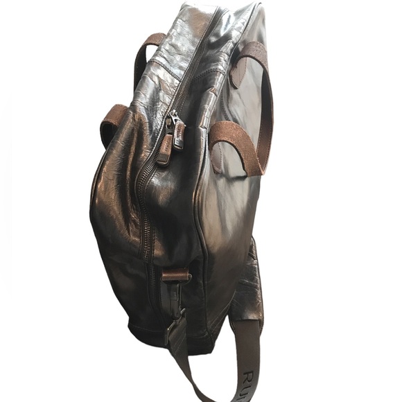 RUDSAK Black Brown GENUINE LEATHER Attaché Case Laptop Bag! - Picture 8 of 8